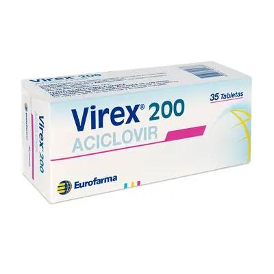 Virex tabletas 200 mg, caja x 35 unidades