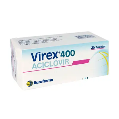 Virex tabletas 400 mg, caja x 35 unidades