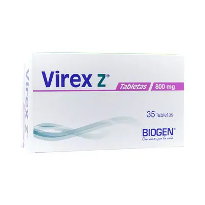 Virex Z tabletas 800 mg, caja x 35 unidades