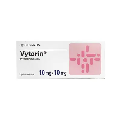 Vytorin 10/10 mg comprimidos, caja x 28 unidades