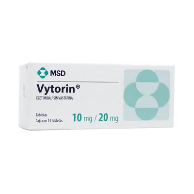 Vytorin 10/20 mg comprimidos, caja x 14 unidades