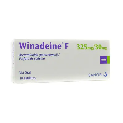 Winadeine F tabletas 325 mg/30 mg, caja x 10 unidades