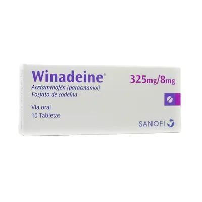 Winadeine tabletas 325 mg/8 mg, caja x 10 unidades