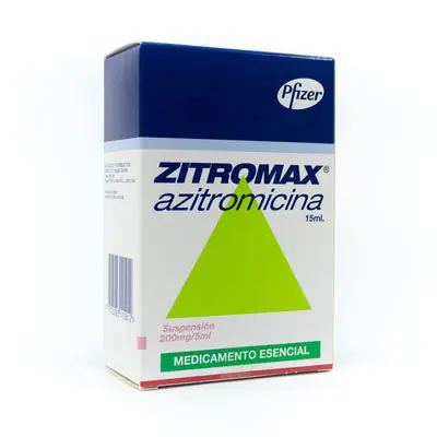 Zitromax suspensión 200 mg, frasco 15 ml