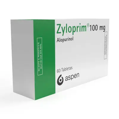 Zyloprim 100 mg tabletas, caja con 60 tabletas
