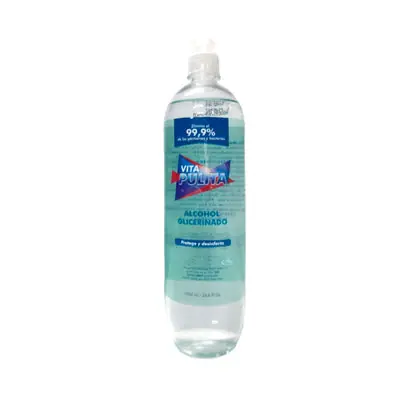 Alcohol Glicerinado Vitapulita frasco 1000 ml