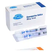 Enoxaparina Sódica 20 mg/0,2 ml Solución Inyectable, Caja x 10 Jeringas Prellenadas