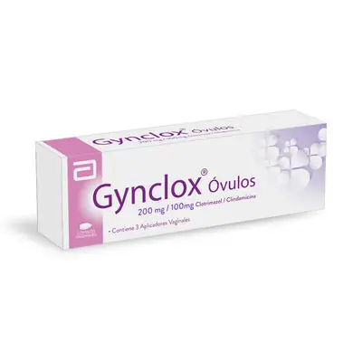 Gynclox óvulos caja con 3 aplicadores