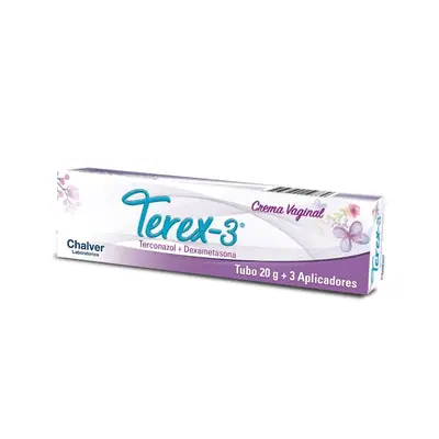 Terex 3 crema vaginal, tubo de 20 g con 3 aplicadores
