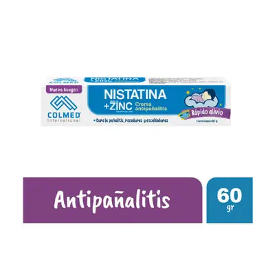 Nistatina + Óxido de Zinc crema, caja 60 g (Pcaps)