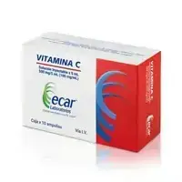 Vitamina C 500 mg inyectable, ampollas de 5 ml, blíster x 5