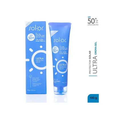 Solor Ultra Luminate Normal a Seca SPF 50 caja de 100 g