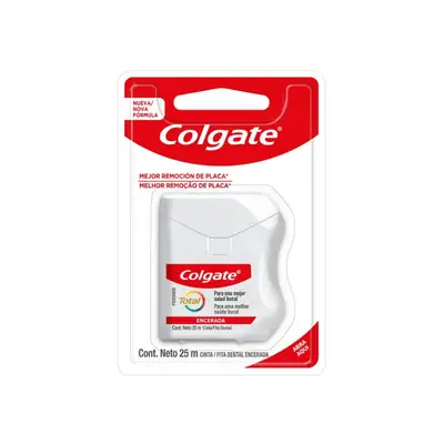 Seda dental Colgate Total encerada, 25 m