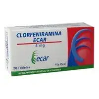 Clorfeniramina 4 mg x 20 tabletas – Coaspharma